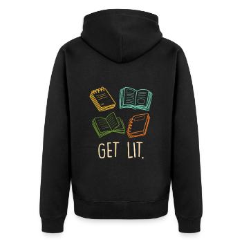 Obtenez des amateurs de livres Lit et des amateurs de livres fans de lecture - Veste à capuche bio Premium Unisexe - noir - Dos - Nico (187cm)