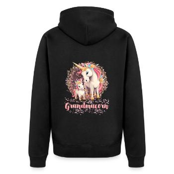 Grand-maïs Grand-mère Fête des mères Grand-mère Grand-mère - Veste à capuche bio Premium Unisexe - noir - Dos - Nico (187cm)