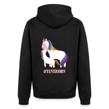 Licorne cool Fête des mères Tantes Licornes - Veste à capuche bio Premium Unisexe - noir - Dos - Nico (187cm)