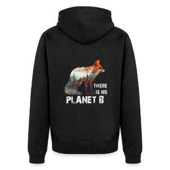 Il n’y a pas de Planète B Earth Day Mission Erde - Veste à capuche bio Premium Unisexe - noir - Dos - Nico (187cm)