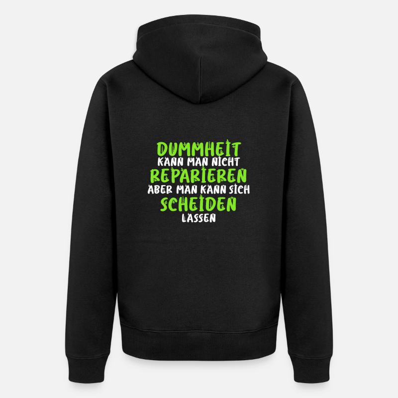 Scheidungsparty endlich Geschieden Scheidung - Unisex Premium Bio Zip Hoodie - Schwarz