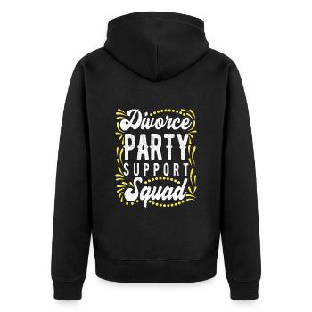 Divorce Party Man Happy Divorced - Unisex Premium Organic Zip Hoodie - black - Back - Nico (187cm)