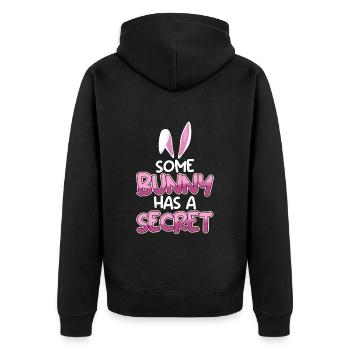 Lapin de Pâques Mignon Ami de Pâques Lapin de Pâques - Veste à capuche bio Premium Unisexe - noir - Dos - Nico (187cm)
