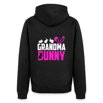 Easter Bunny Grandma Bunny Easter Friends Grandma Easter - Unisex Premium Organic Zip Hoodie - black - Back - Nico (187cm)