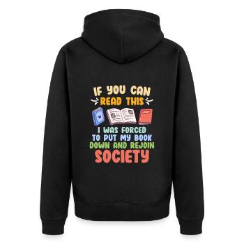 Si vous pouvez lire ce livre amoureux de Booknerd - Veste à capuche bio Premium Unisexe - noir - Dos - Nico (187cm)