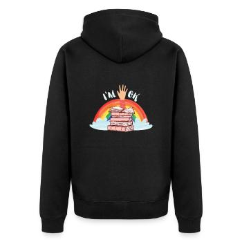 Amateurs de livres Je suis d’accord avec Books Lesefreunde - Veste à capuche bio Premium Unisexe - noir - Dos - Nico (187cm)