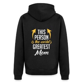 La plus grande fête des mères du monde Meilleure Mama Queen - Veste à capuche bio Premium Unisexe - noir - Dos - Nico (187cm)
