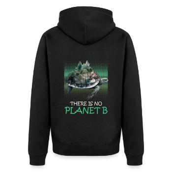 Il n’y a pas de protection des espèces de tortues de la planète B - Veste à capuche bio Premium Unisexe - noir - Dos - Nico (187cm)