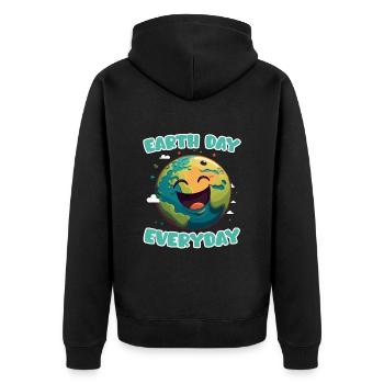 Environmentalists Earth Day Mission Earth Environment - Unisex Premium Organic Zip Hoodie - black - Back - Nico (187cm)