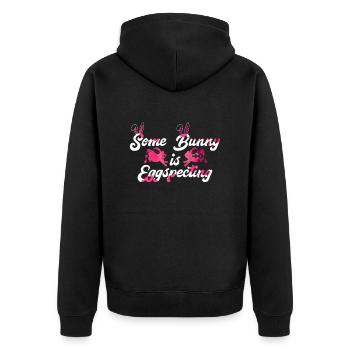 Easter Bunny is Egg-Specting Easter Bunnies future - Unisex Premium Organic Zip Hoodie - black - Back - Nico (187cm)