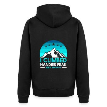 Mountain Fan Colorado Handies Peak Mountaineer - Veste à capuche bio Premium Unisexe - noir - Dos - Nico (187cm)