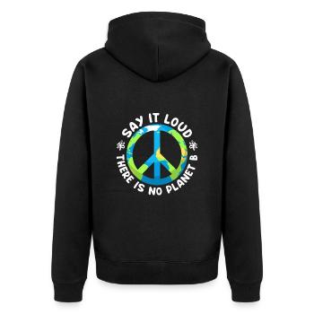 Il n'y a pas de planète B Protection de l'environnement Sauvez la Terre - Veste à capuche bio Premium Unisexe - noir - Dos - Nico (187cm)