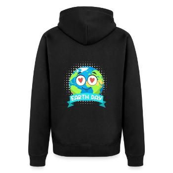 Environmentalists Earth Day Mission Earth Environment - Unisex Premium Organic Zip Hoodie - black - Back - Nico (187cm)