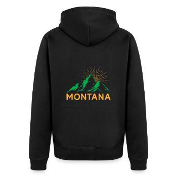 Montana Mountaineer Sommet Escalade Randonnée - Veste à capuche bio Premium Unisexe - noir - Dos - Nico (187cm)