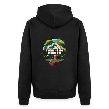 Il n’y a pas de Planète B Earth Day Mission Erde - Veste à capuche bio Premium Unisexe - noir - Dos - Nico (187cm)