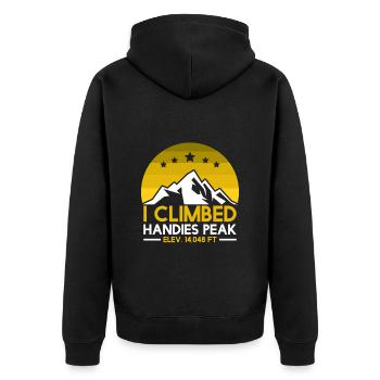 Mountain Fan Colorado Handies Peak Mountaineer - Veste à capuche bio Premium Unisexe - noir - Dos - Nico (187cm)