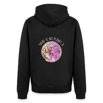 Il n’y a pas de protection de l’environnement pour le Jour de la Terre de la planète B - Veste à capuche bio Premium Unisexe - noir - Dos - Nico (187cm)