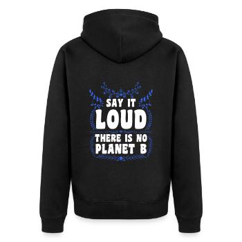 Il n’y a pas de Planète B Earth Day Mission Erde - Veste à capuche bio Premium Unisexe - noir - Dos - Nico (187cm)