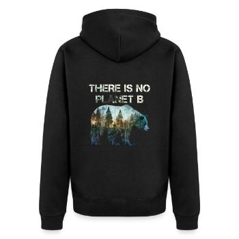 Il n’y a pas de Planète B Earth Day Mission Erde - Veste à capuche bio Premium Unisexe - noir - Dos - Nico (187cm)