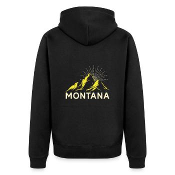 Montana Alpinisme Sommet Escalade Randonnée - Veste à capuche bio Premium Unisexe - noir - Dos - Nico (187cm)