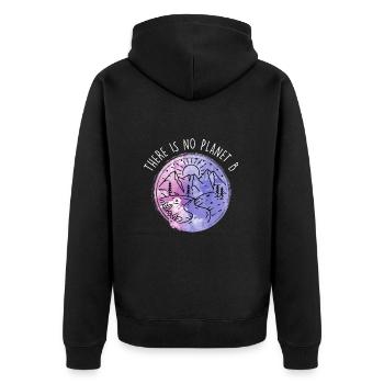 Il n’y a pas de protection de l’environnement pour le Jour de la Terre de la planète B - Veste à capuche bio Premium Unisexe - noir - Dos - Nico (187cm)