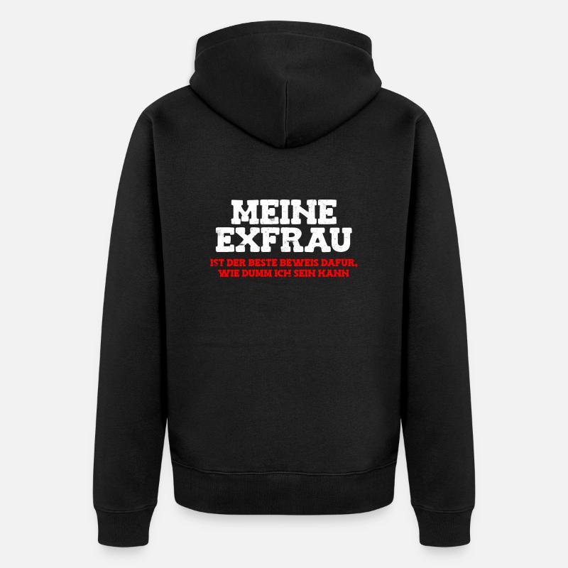 Scheidungsparty Finally Divorced Scheidung - Unisex Premium Bio Zip Hoodie - Schwarz