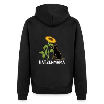 Katzenmama Kitten Katzenbesitzer I love Cats - Unisex Premium Bio Zip Hoodie - Schwarz - Hinten - Nico (187cm)