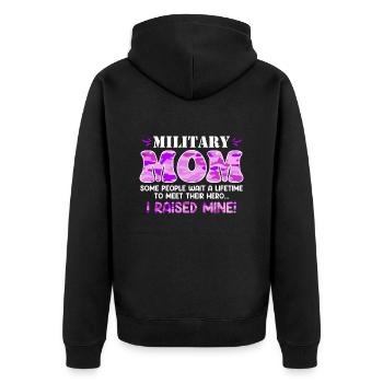 Fan militaire Mamans Patriotisme Amérique Maman - Veste à capuche bio Premium Unisexe - noir - Dos - Nico (187cm)