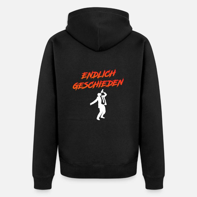 Endlich geschieden Scheidungsparty Scheidung - Unisex Premium Bio Zip Hoodie - Schwarz