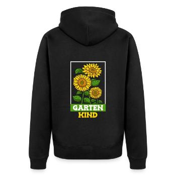 Garten Chefin Sonnenblumen Gartenfreundin Blumen - Unisex Premium Bio Zip Hoodie - Schwarz - Hinten - Nico (187cm)