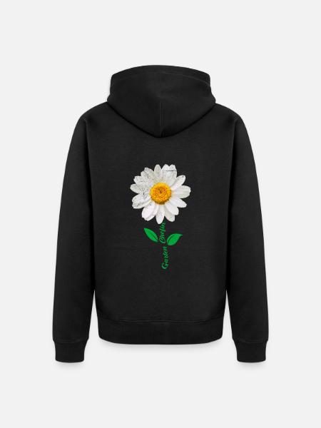 Gänseblümchen Gärtnerinnen Blumenliebe Gartenfan - Unisex Premium Bio Zip Hoodie - Schwarz