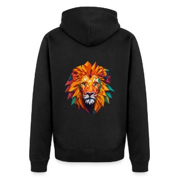 Tête de lion - Veste à capuche bio Premium Unisexe - noir - Dos - Nico (187cm)