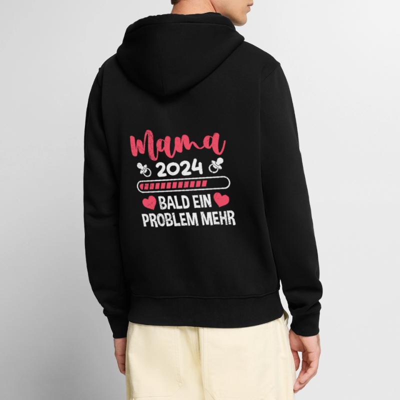 Mama 2024 loading Bald ein Problem mehr Unisex Premium Bio Zip Hoodie