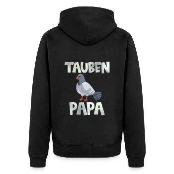 Tauben Papa Taubenliebhaber Taubenzüchter Männer - Unisex Premium Bio Zip Hoodie - Schwarz - Hinten - Nico (187cm)