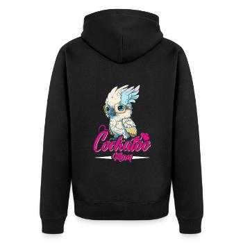 Cacatoès Maman Oiseau Amant Perroquet Femmes - Veste à capuche bio Premium Unisexe - noir - Dos - Nico (187cm)