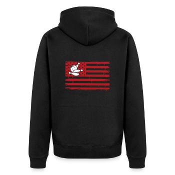 Bowling USA Bowling Player America Flag Shirt - Veste à capuche bio Premium Unisexe - noir - Dos - Nico (187cm)
