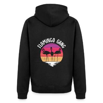 Flamingo Gang Women Bachelorettes Women - Unisex Premium Organic Zip Hoodie - black - Back - Nico (187cm)