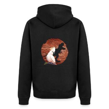 Cacatoès Dinosaure Fan Perroquet Cacatoès - Veste à capuche bio Premium Unisexe - noir - Dos - Nico (187cm)