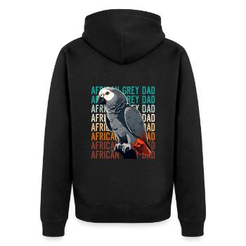 Perroquets gris Maman Africain Maman Gris Maman Perroquet - Veste à capuche bio Premium Unisexe - noir - Dos - Nico (187cm)
