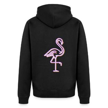 Flamant rose tenue femme flamants roses vie - Veste à capuche bio Premium Unisexe - noir - Dos - Nico (187cm)