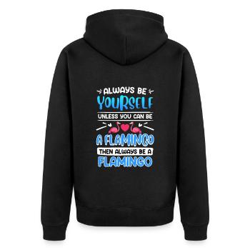 Les flamants roses sont toujours des femmes flamants roses - Veste à capuche bio Premium Unisexe - noir - Dos - Nico (187cm)