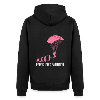 Paragliding Evolution Paragliding Women - Unisex Premium Organic Zip Hoodie - black - Back - Nico (187cm)