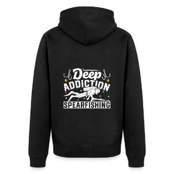Speargun Fishing Deep Addiction Spearfishing - Veste à capuche bio Premium Unisexe - noir - Dos - Nico (187cm)