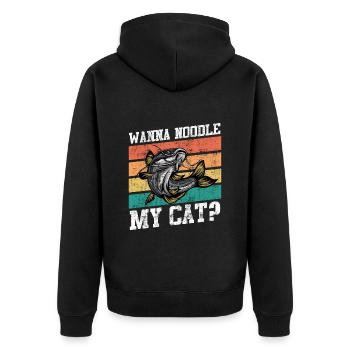 Noodler veut Noodle my Cat Waller Fishing - Veste à capuche bio Premium Unisexe - noir - Dos - Nico (187cm)