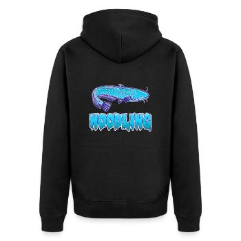 Catfish Fishing Waller Fish Noodler Flathead - Unisex Premium Organic Zip Hoodie - black - Back - Nico (187cm)