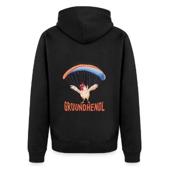 Paraglider Groundhendl Paraglider Women - Unisex Premium Organic Zip Hoodie - black - Back - Nico (187cm)