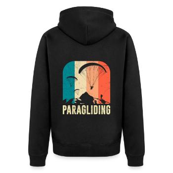 Parapente, vol sportif, parapente - Veste à capuche bio Premium Unisexe - noir - Dos - Nico (187cm)