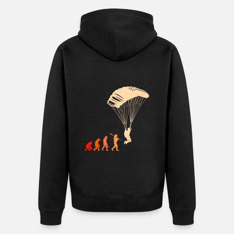 Parapente Evolution Gleitschirmfliegen - Veste à capuche bio Premium Unisexe - noir