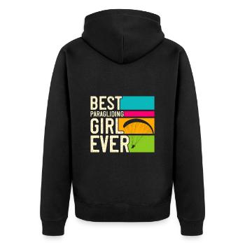 Meilleure fille de parapente Gleitschirmfliegen - Veste à capuche bio Premium Unisexe - noir - Dos - Nico (187cm)