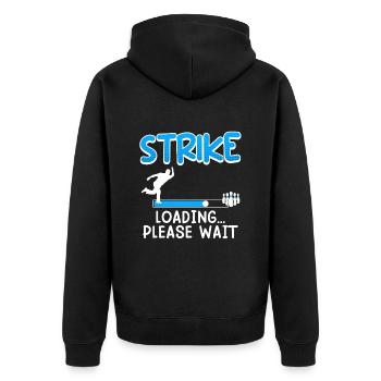 Chargement de grève... S’il vous plaît attendre Bowling - Veste à capuche bio Premium Unisexe - noir - Dos - Nico (187cm)